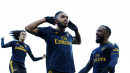 Gabonský útočník Arsenalu Pierre-Emerick Aubameyang slaví první ze svých dvou branek v utkání 14. kola anglické ligy na hřišti Norwiche City (2:2)